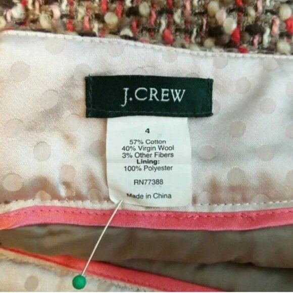 J.Crew blushed tweed pencil skirt sz.4 - Picture 5 of 7